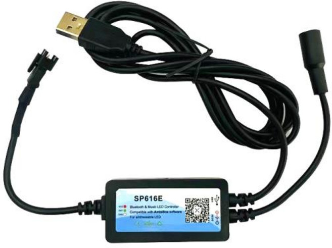 SP616E 블루투스 음악 AmbiBox 모니터 컴퓨터 화면 백라이트 LED 매직 컬러 디머 컨트롤러 5V WS2812B 픽셀, 01 01 CHINA, 1개