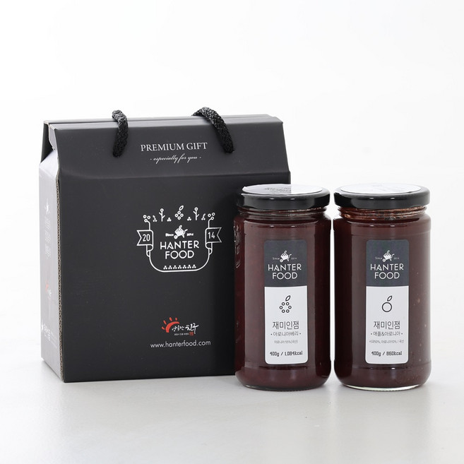 국내산 수제 사과잼 아로니아베리잼 세트 400gx2ea, 1개, 1g