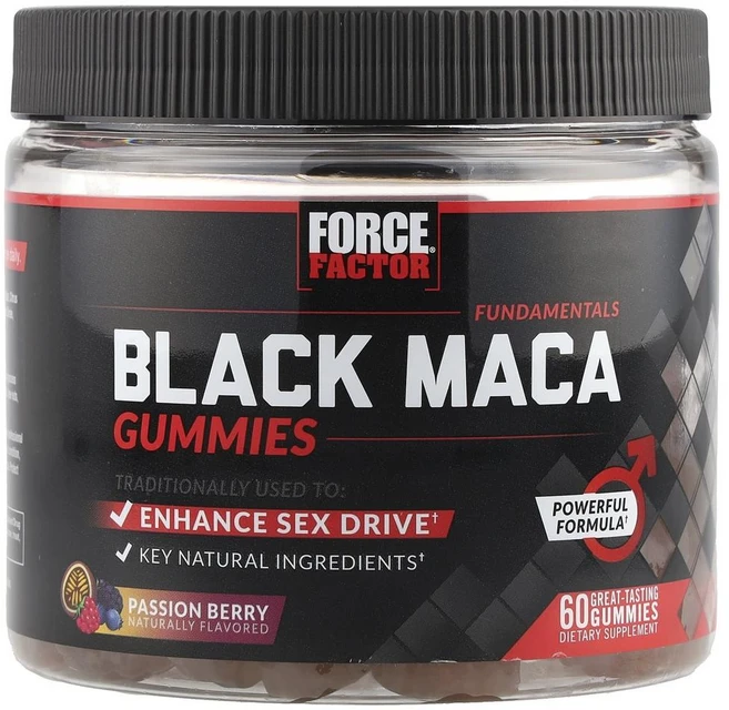 포스 팩터 펀더멘탈 블랙 마카 구미 패션 베리 Force Factor Fundamentals Black Maca Gummies Passion Berry 60정, 1개 - 쿠팡