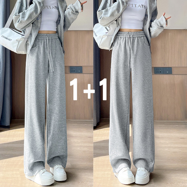 편안한42 1+1 데일리 여성 트레이닝바지 루즈핏 와이드팬츠