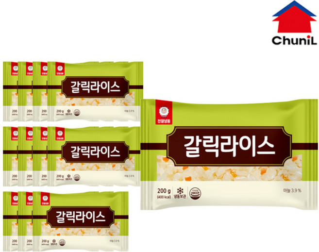 천일 [NC강서점]천일냉동 갈릭라이스볶음밥 200g x 12봉, 12개