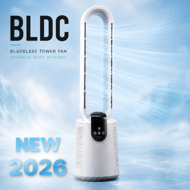 저소음 BLDC 리모컨 블레이드리스 날개없는선풍기 타워형, TERTON BLDC 날개없는 선풍기