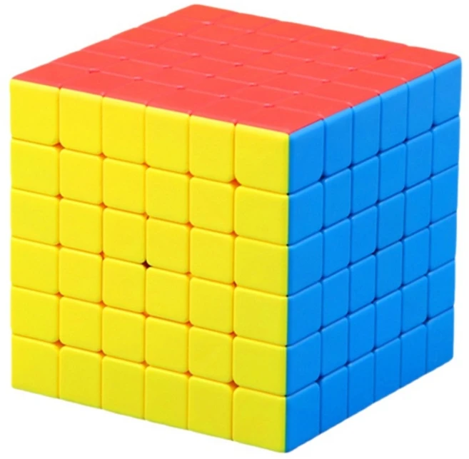666 큐브 고급형 스티커리스 66 cube 프리미엄 두뇌 개발 IQ 6*6 6x6 보드 게임 장난감 6 단 루빅스 퍼즐, R99738A(레인보우, 1개 - 쿠팡