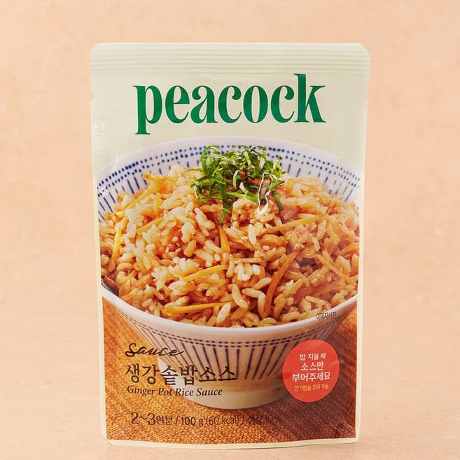 피코크 생강 솥밥 소스 수량 냉장, 5개, 100g