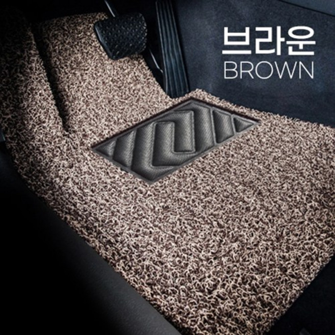 디카 코일 카매트 확장형 국산차 수입차 외제차 전차종 4가지색상, 브라운, 운전석