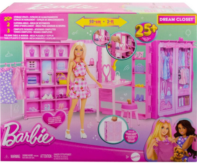 Barbie 芭比 夢幻時尚衣櫃組合, 1套