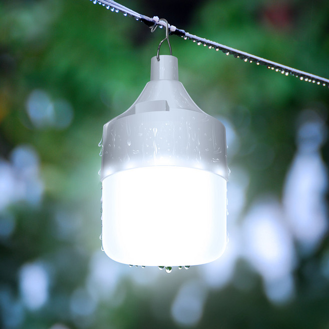 LED 캠핑등 전구 조명 전등 배터리 충전식 밝기조절 감성 랜턴 간접 작업등 램프 생활방수 낚시 후레쉬, 1개