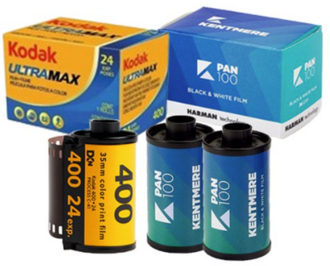 코닥 울트라맥스400 24컷 1개 + 켄트미어100 36컷 2개 컬러&흑백필름세트
