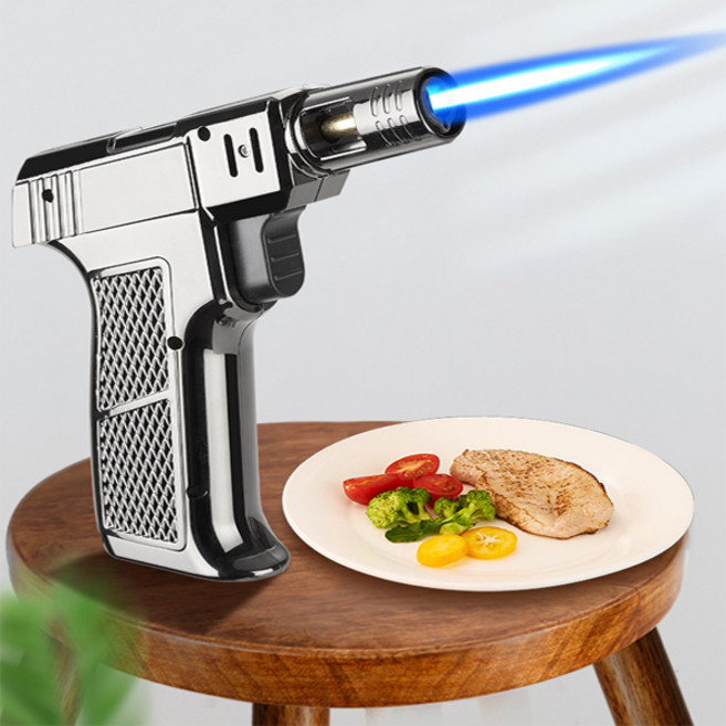 TTN 와이드레인징 캠핑 토치 가정용 요리용 미니토치 충전식 화력조절, TTN 와이드레인징 캠핑 토치-실버, 1개