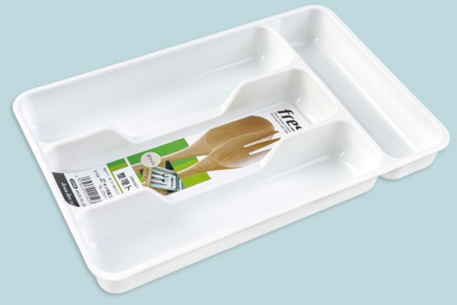 일본 사나다 수저 정리 트레이 식기 커트러리 소품 화장품 데스크용품 다용도칸막이 D-538, 1개