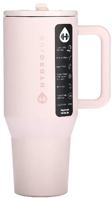하이드로저그 HydroJug 데일리 텀블러 스포츠 쉐이커 핑크샌드 40oz 1 2리터, 1개 - 쿠팡