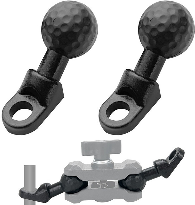 2개 1 인치 볼 마운트베이스 미러 마운트 TPU 볼 헤드 이중 소켓 암 ATV 자전거 오토바이 용 RAM 마운트 볼 소켓 피팅과 호환 미끄럼 방지 충격 흡수