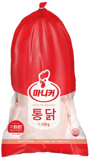 마니커 생닭[통닭] 12호 (냉장) 국내산 당일생산, 1.15kg, 3개