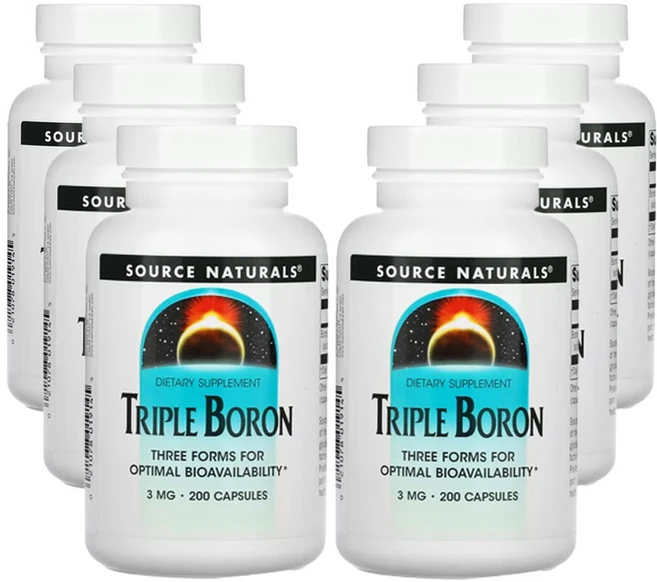 소스 네츄럴스 트리플 붕소 3mg 캡슐 200정, 6개 - 쿠팡