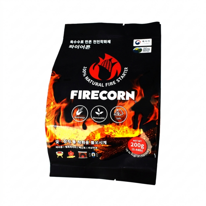 옥수수 착화제 장작 불쏘시개, 200g, 1세트