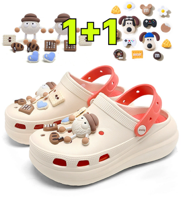 브리진 편안한 통굽 슬리퍼 키높이 아쿠아 샌들