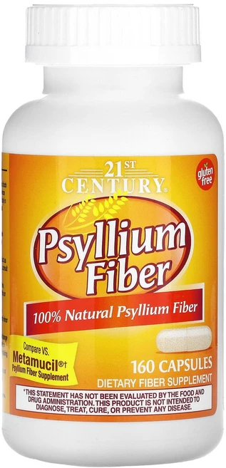 21st Century 차전자 식이섬유 캡슐 160정, 1개 - 쿠팡