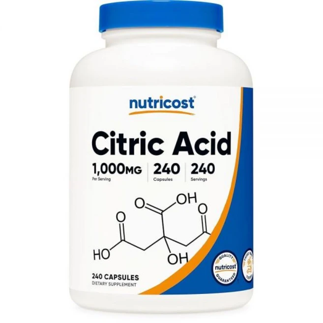 뉴트리코스트 구연산 1000mg 캡슐 240정, 1개 - 쿠팡