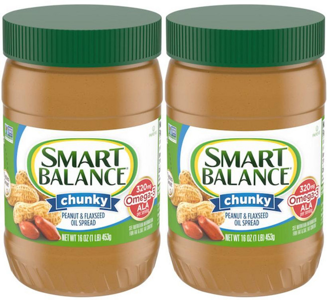 Smart Balance 스마트 청키 땅콩버터 2팩 473g, 1개