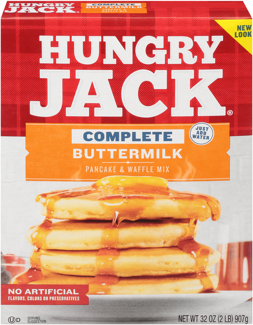 Hungry Jack 컴플리트 버터밀크 팬케이크 앤 와플 믹스, 907g, 4개