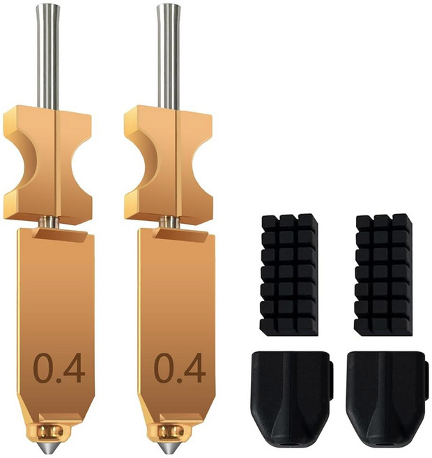 엘레구 센타우리용 5PCS 센타우리 카본 0.4mm 노즐 키트 - 포함된 3D 프린터 경화 강철 고온 및 마모 방지 압출기 핫엔드 액세서리, Hotend Upgraded for AD5X