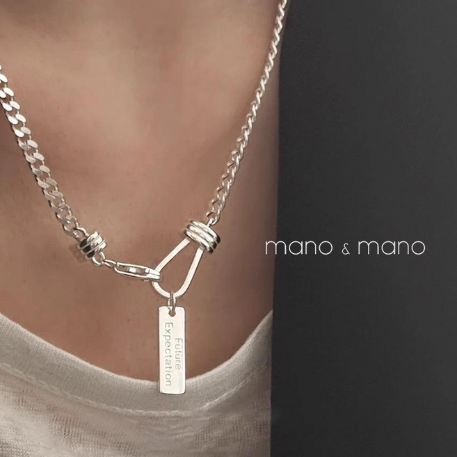 마노앤마노 유니크 버클 체인 목걸이 포인트 목걸이