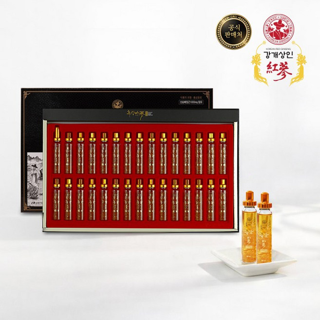 강개상인 흑삼 산삼배양근(20ml x 30입) 앰플형 최고의 선물, 1