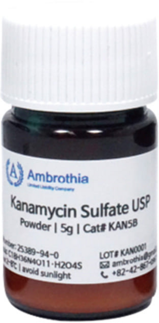 바이오피스 암브로티아 KAN5B 카나마이신 Kanamycin Sulfate usp grade 실험 파우더 항생제 시약 antibiotics Powder