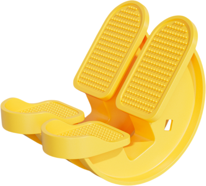 비와이 종아리 스트레칭 휠 1+1, 옐로우