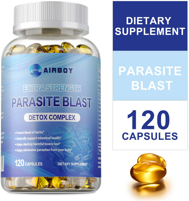 120개입 기생충 퇴치 디톡스 콤플렉스 - 기생충 퇴치 지원 클렌징 바디 부스트, 1개, 120정
