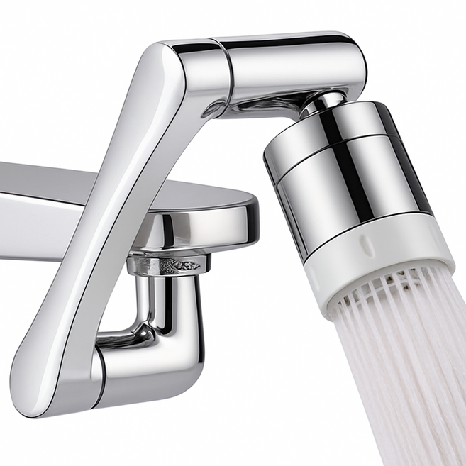 <1년 품질보증> 베비톡 2세대 1440도 회전 수도꼭지 워터탭 육아템 아기수전 구리재질 수전교체+ 어댑터, 1개