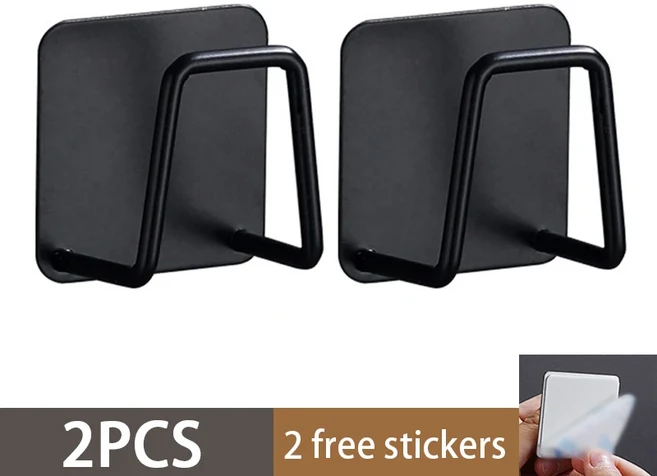 쿠쿠스토어 주방 싱크 스폰지 홀더 스테인레스 스틸 액세서리 아래 주최자 SNJ003, 04 2PCS-black