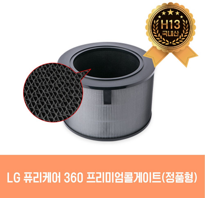 LG 퓨리케어 360 공기청정기 국내생산 호환필터, 53.2단_AS301DWFA, 1개