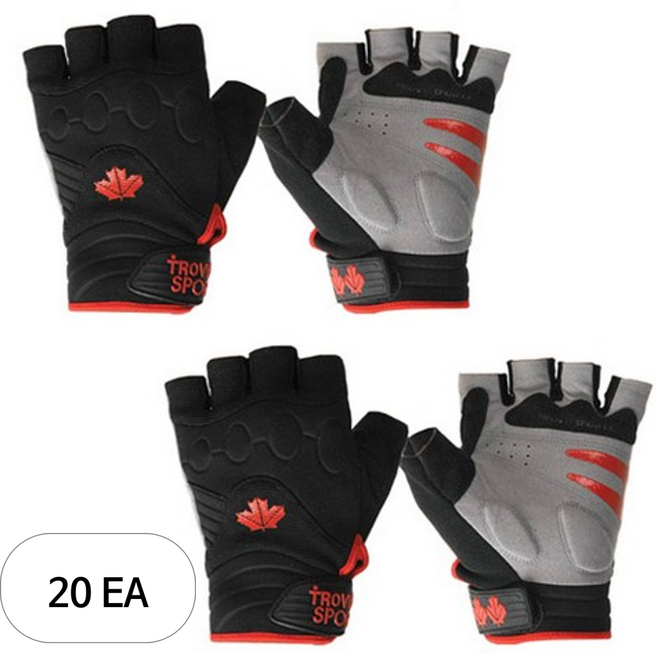 트로비스 헬스장갑 TS7000, 20개, 혼합색상