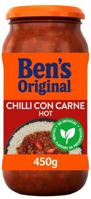 영국 벤스 오리지널 Ben's Original Hot Chilli Con Carne Sauce 핫 칠리 콘 카르네 소스, 450g, 6개