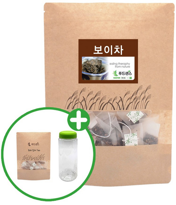 운남성 보이차 100티백, 1.5g, 1개, 100개입