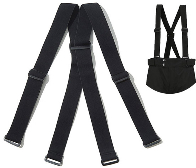 골드윈 스키멜빵 서스펜더 스키복 바지 착용, 블랙, 1개