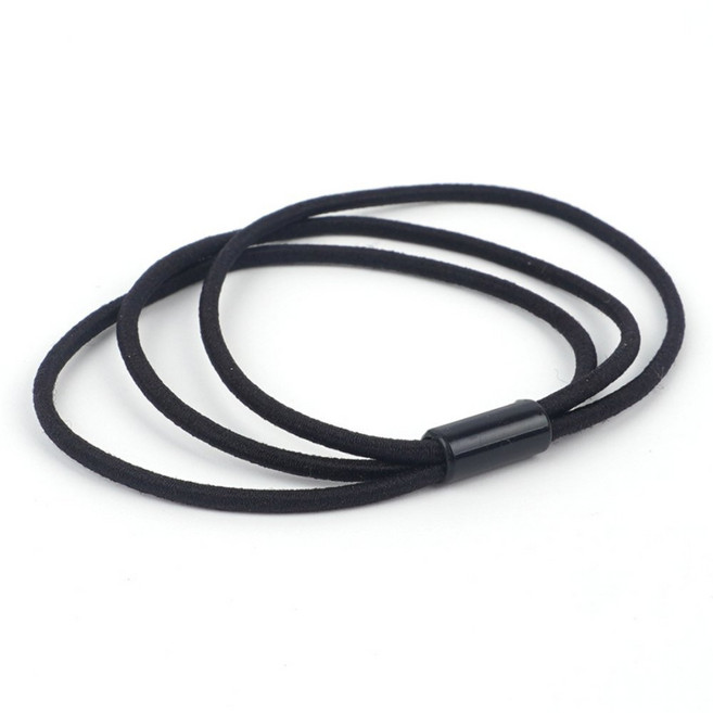 리에스 1P 검정 3줄 머리끈 검정고무줄머리끈