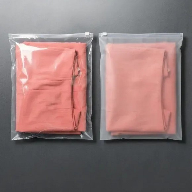 디한스 의류용 반투명 무광택 슬라이드 PE 지퍼백 폴리백 25*35cm, 1세트, 50개입