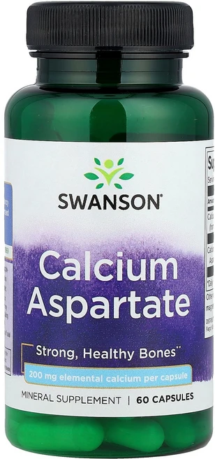 스완슨 Swanson Calcium Aspartate 60 Capsules, 스완슨 Swanson, Calcium Aspartate, 1개, 60정 - 쿠팡