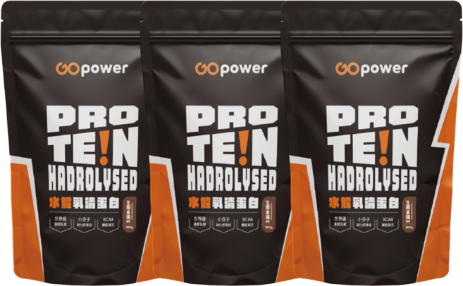 GOpower 水解乳清蛋白粉 生椰拿鐵風味 健身補給 500g, 3個