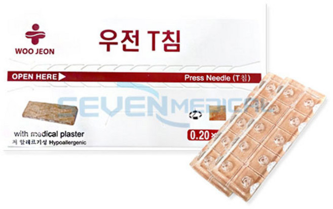 우전 티침 1박스 100개입 T침 이침 압침 귀지압패치 "세븐메디컬 출고", 3개