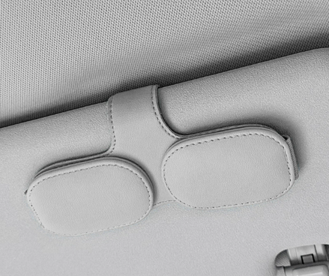 와이유 차량용 선바이저 클립 선글라스 보관, 밝은 회색, 1개