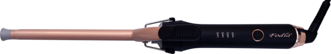 Fodia 快速加熱 多段溫控 360度旋轉電線 輕巧便攜 安全防燙, 玫瑰金, BA-13加長陶瓷捲髮棒