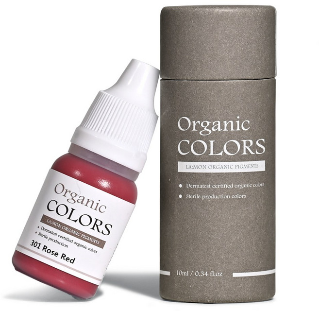 래쉬몬스터 오가닉 수지엠보 색소 아이라인 입술반영구 눈썹문신 스킨커버 10ml, 1개, [수지 머신] 301 로즈레드