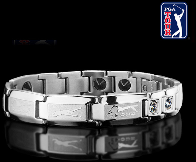 PGA TOUR 크리스탈 티타늄건강팔찌 루체, 1개
