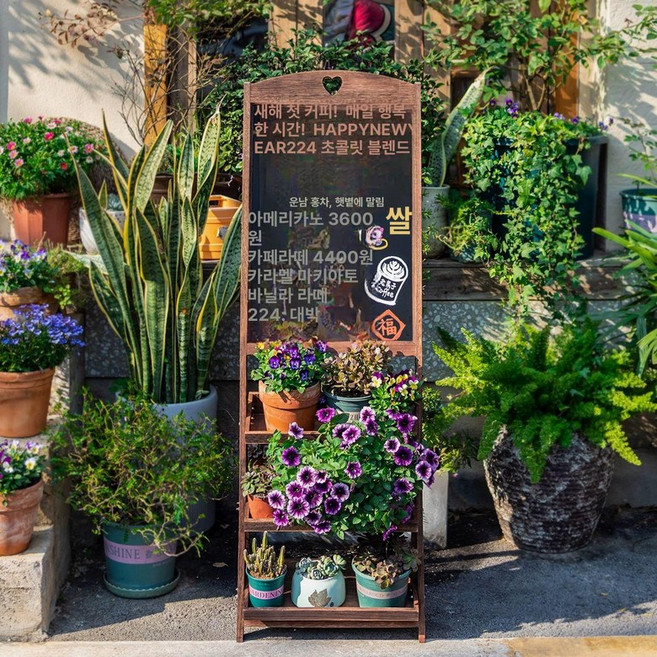 칠판 블랙 카페 스탠딩 매장용 빵집 매장 메뉴판, 1개