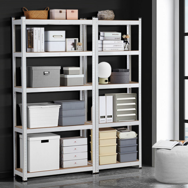 [나사] 철제선반 시스템 조립식앵글 수납 베란다선반장, 06_600x300x1800 5단 블랙, 1개, 600x300x1800 5단 블랙