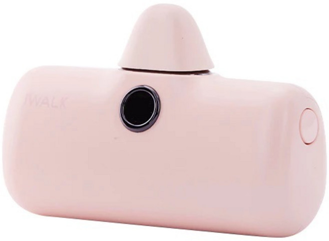 iWALK Pro 數顯口袋直插式行動電源 4800mAh 迷你輕巧, 粉色,Type-C(含i15以後、安卓機款)