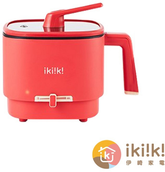 ikiiki 伊崎 雙電壓輕旅隨行鍋 1L料理鍋, IK-TK4301 (紅), IK-TK4301 (紅)
